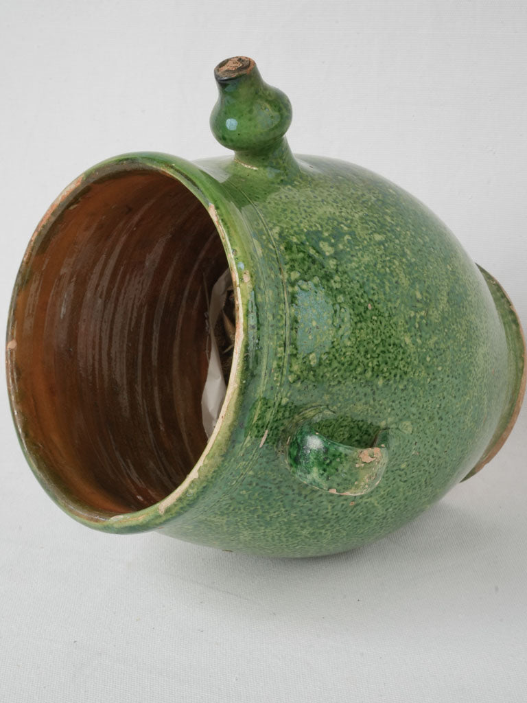 Decorative glazed ceramic French jug