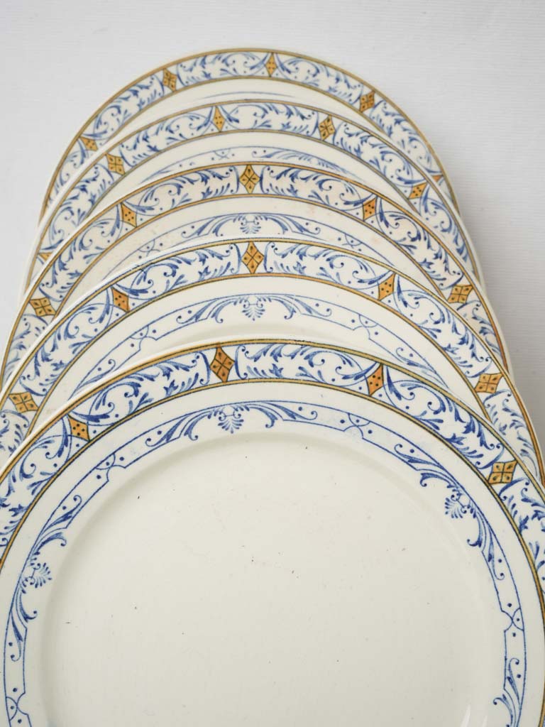 Late 19th-Century Creil et Montereau Ironstone "Colbert" Dinner Service - 44 Pieces