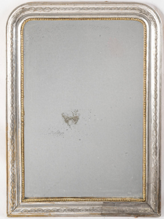 Exquisite antique silvered mirror