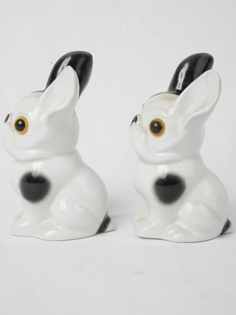 1930s Pair Of  Porcelain French Bulldogs Figurines - 5"