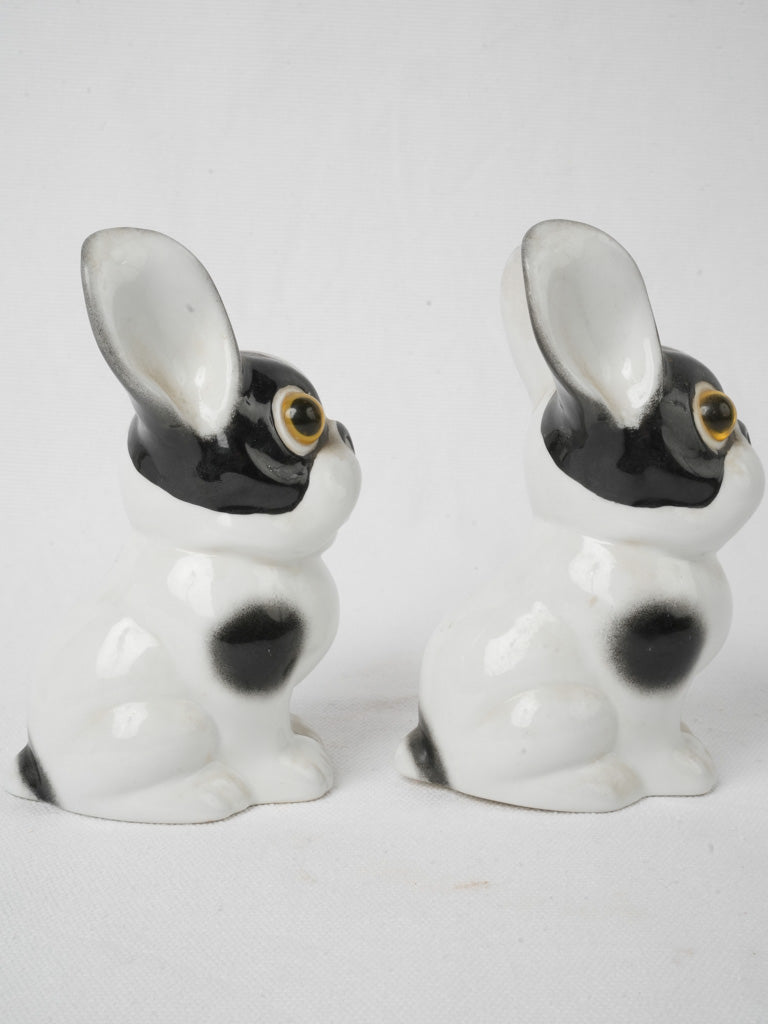 1930s Pair Of  Porcelain French Bulldogs Figurines - 5"