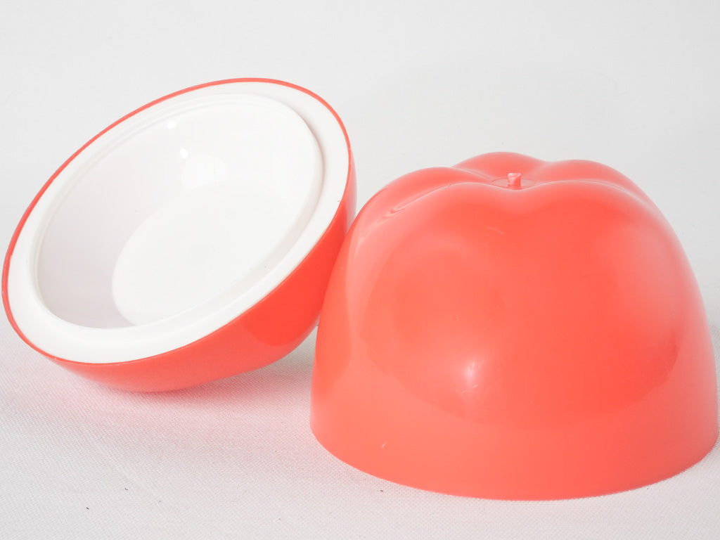 Vintage red apple ice bucket 7½"