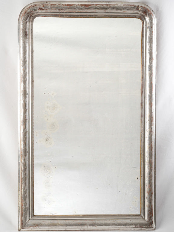 Antique silvered Louis Philippe mirror  