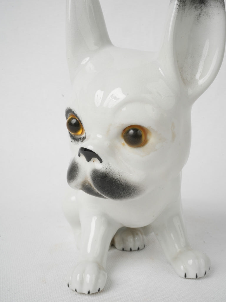 1930s Porcelain French Bulldog Figurine - 8"