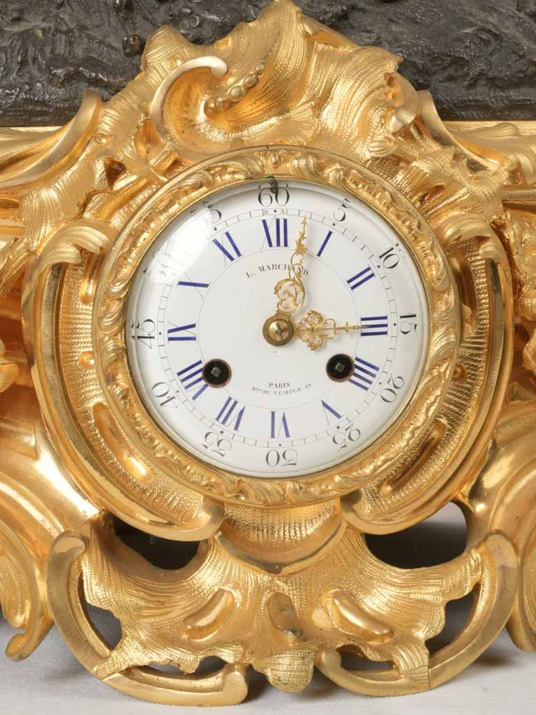 Elegant French château clock garniture