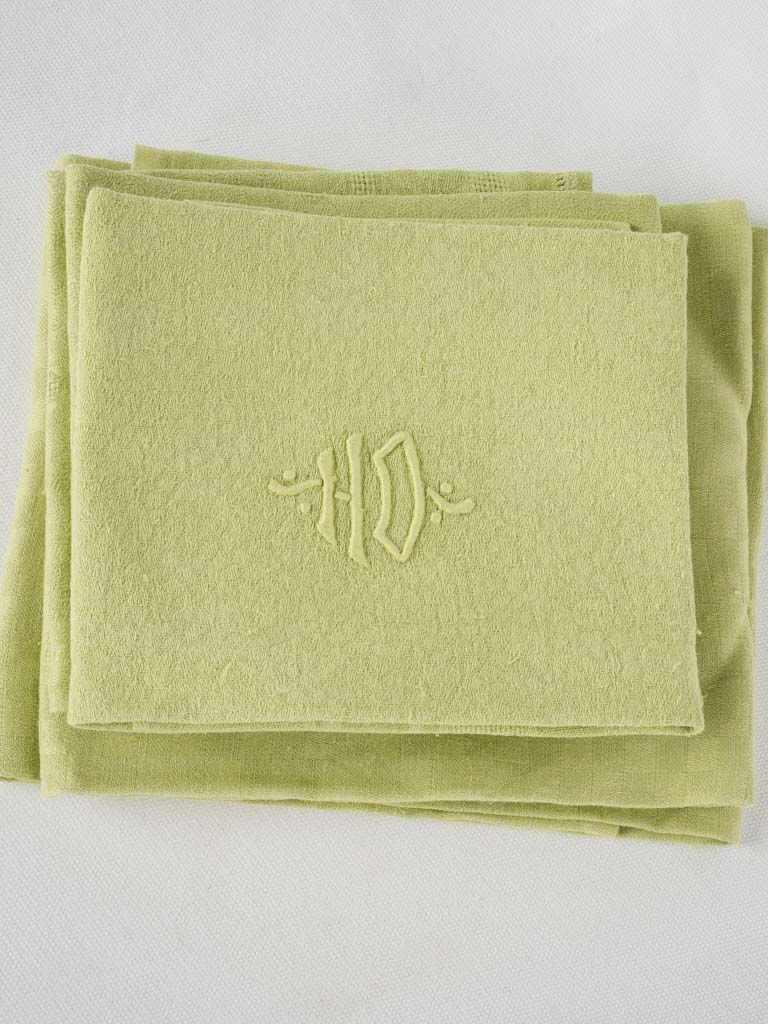 Unique monogrammed late-19th-century napkins