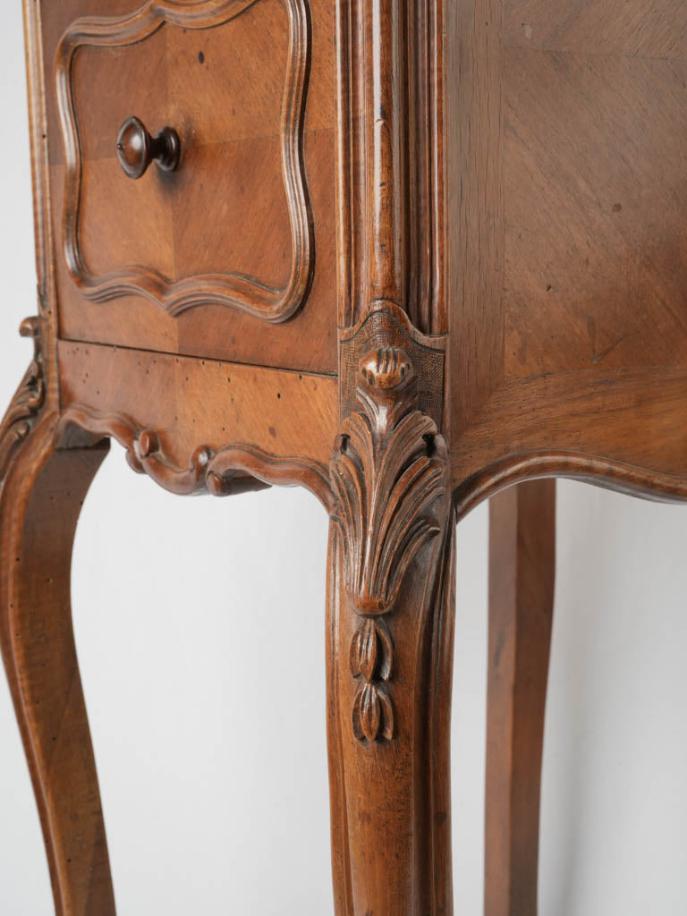 Traditional, Handcrafted, Louis XV Night Table