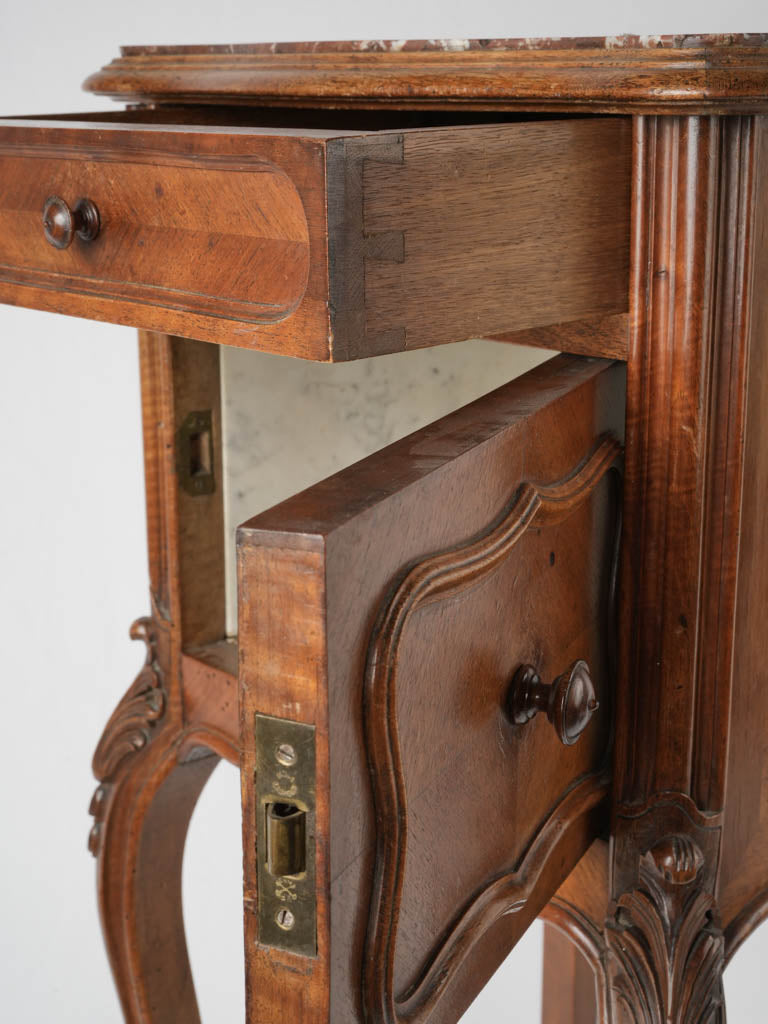 Unique, Authentic, Antique French Nightstand