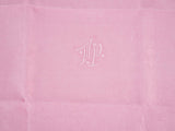 6 antique French monogrammed serviettes - pale pink