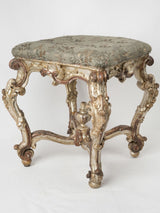 Antique Italian Rocaille Carved Stool