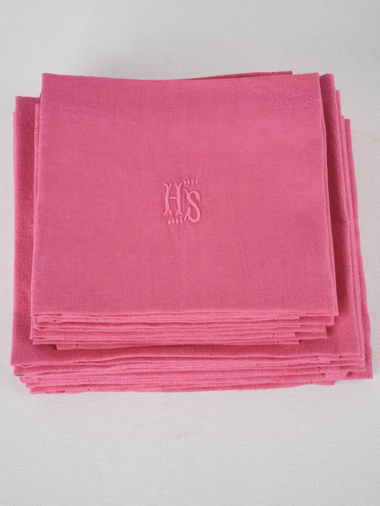 Monogrammed nineteenth-century serviette collection