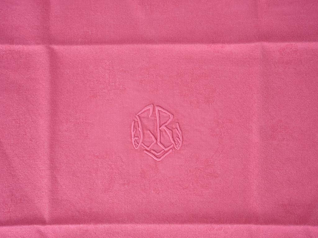 Pink-hued antique table linen collection