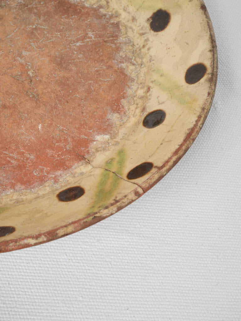 Weathered patina decorative serving dish