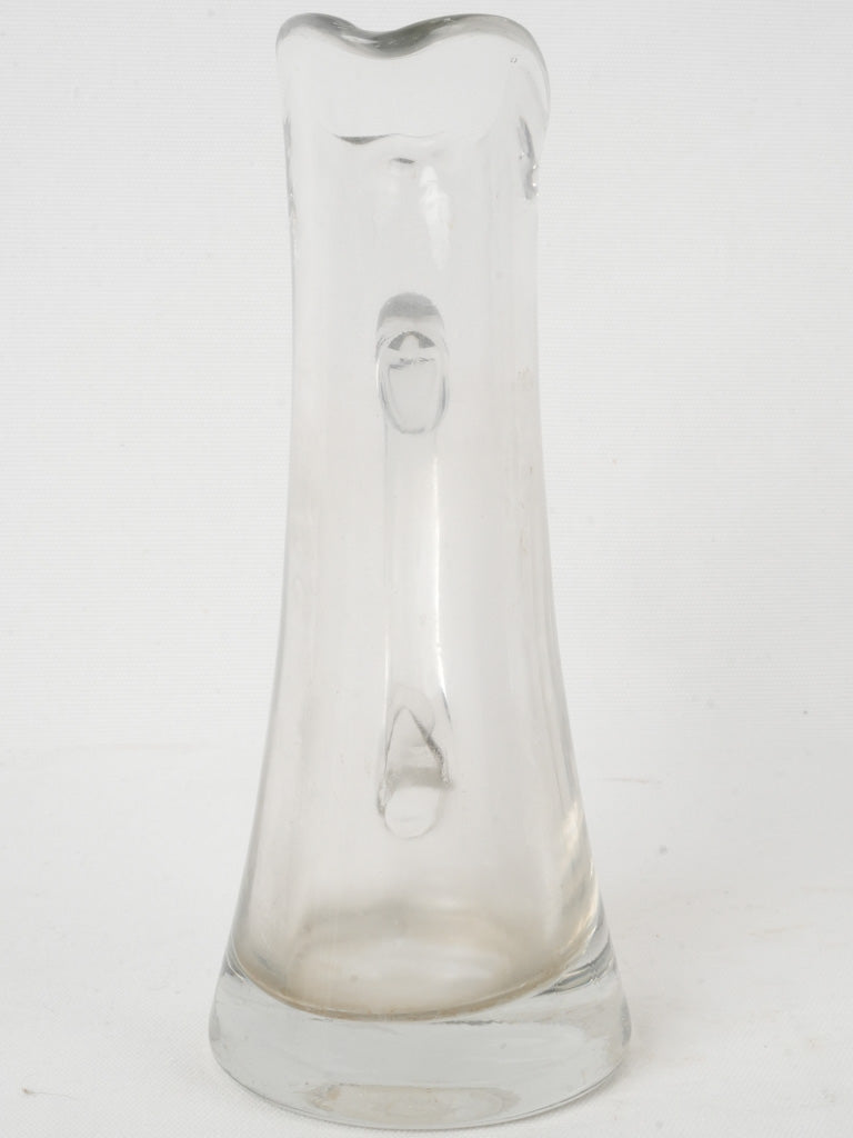 Weighty, 1900s blown glass pitcher