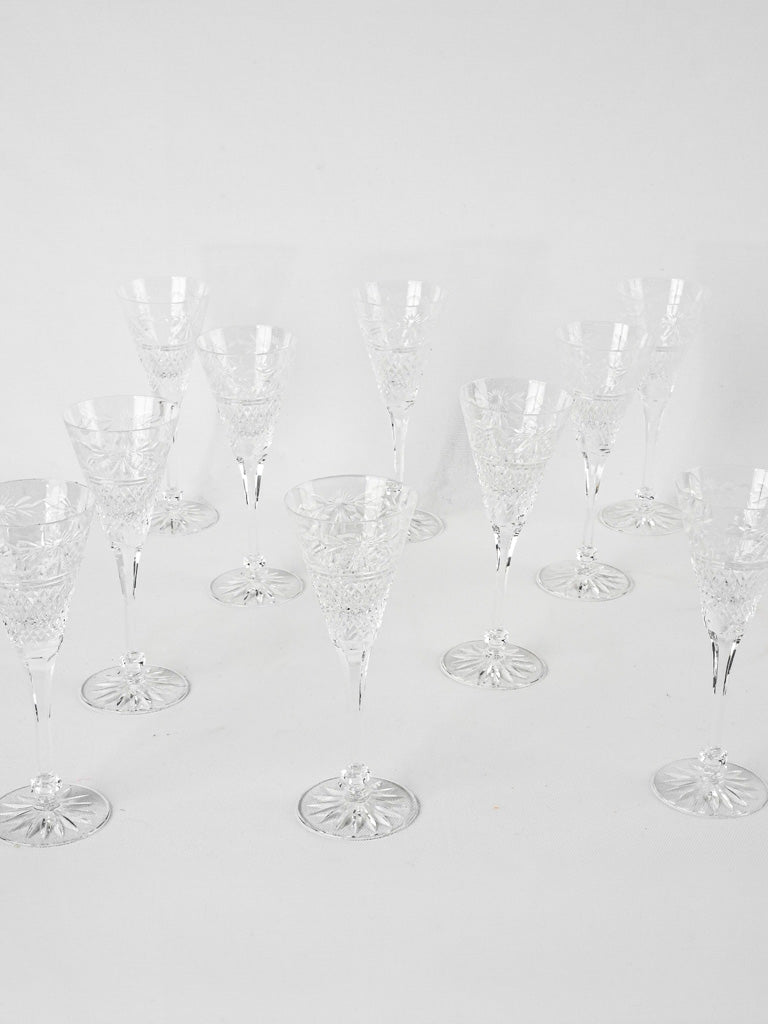 Vintage Baccarat crystal wine glasses