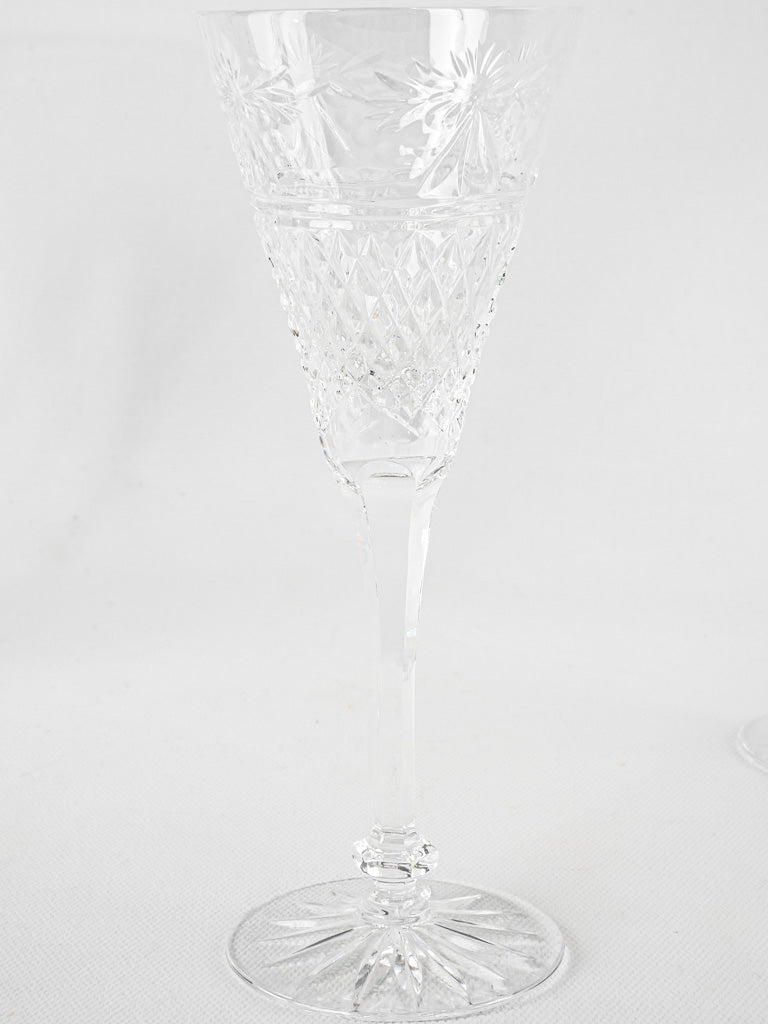 Antique clear cut Baccarat stemware