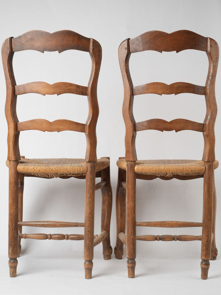 Charming beechwood ladderback bedroom chairs