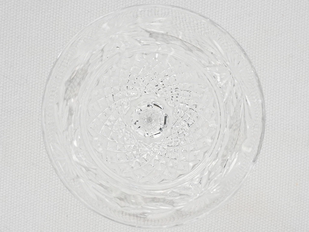 Refined star-patterned Baccarat crystal glasses