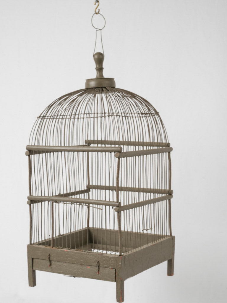 Aged French wire birdcage