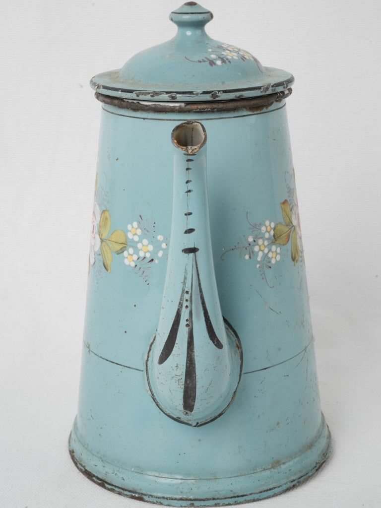 Shabby chic hand-painted coffee pot