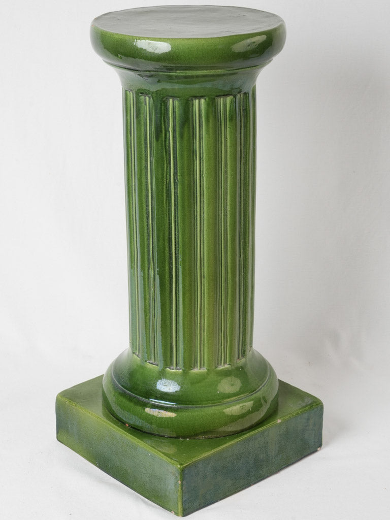 Provenance French emerald terracotta pedestal