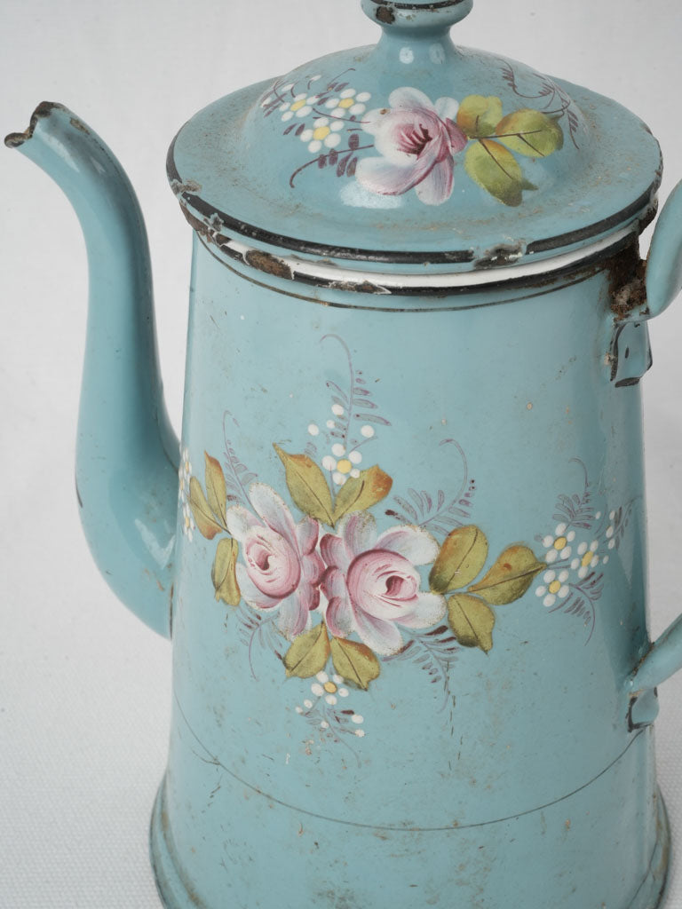 Gracefully worn antique coffee pot