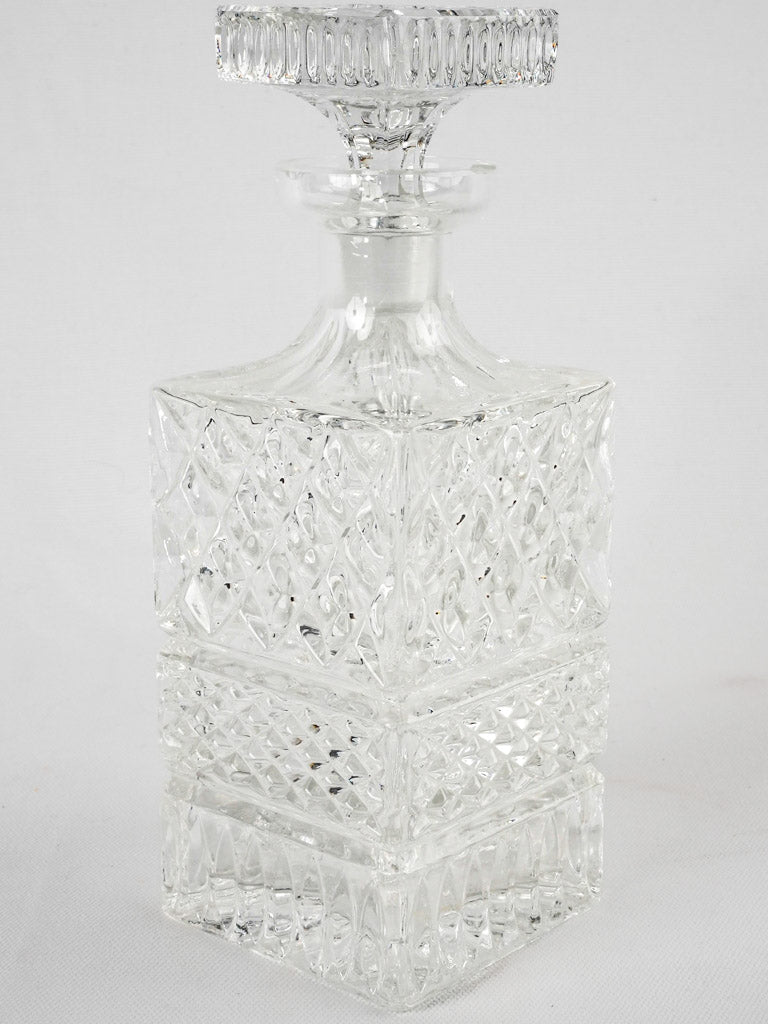 Vintage cut crystal whisky decanter