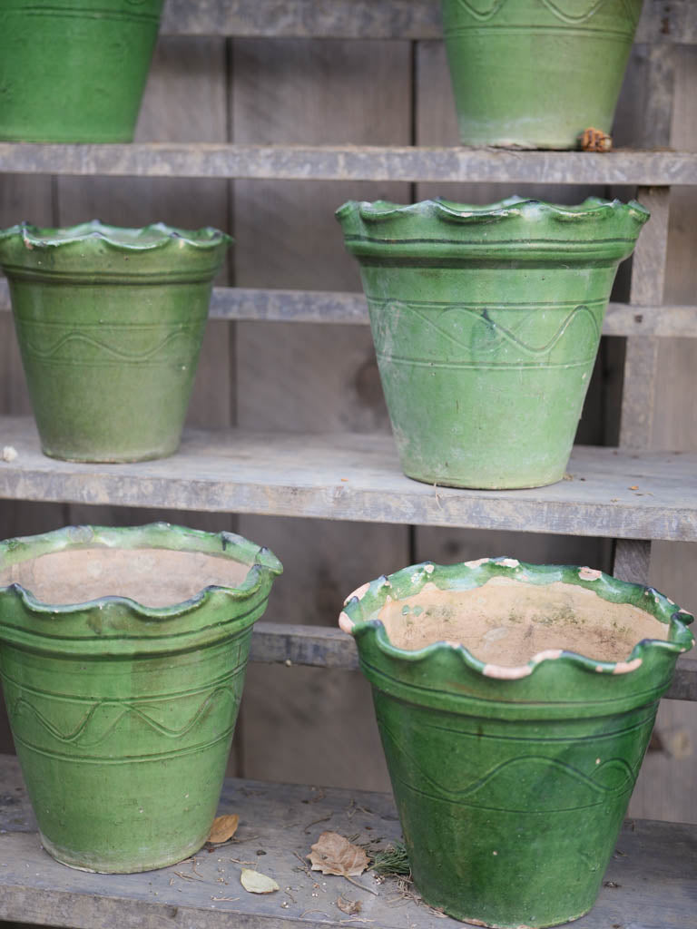 Timeless green-glazed pots