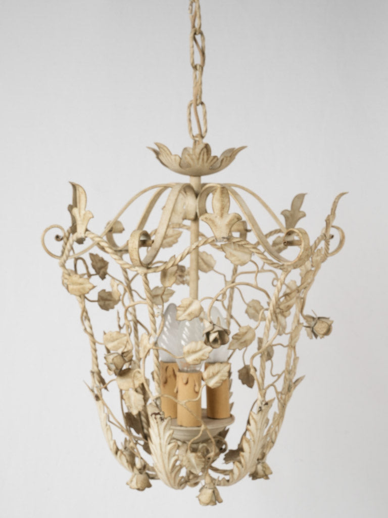 Classic French metal lantern chandelier