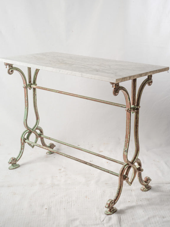 Rustic distressed mint bistro table  