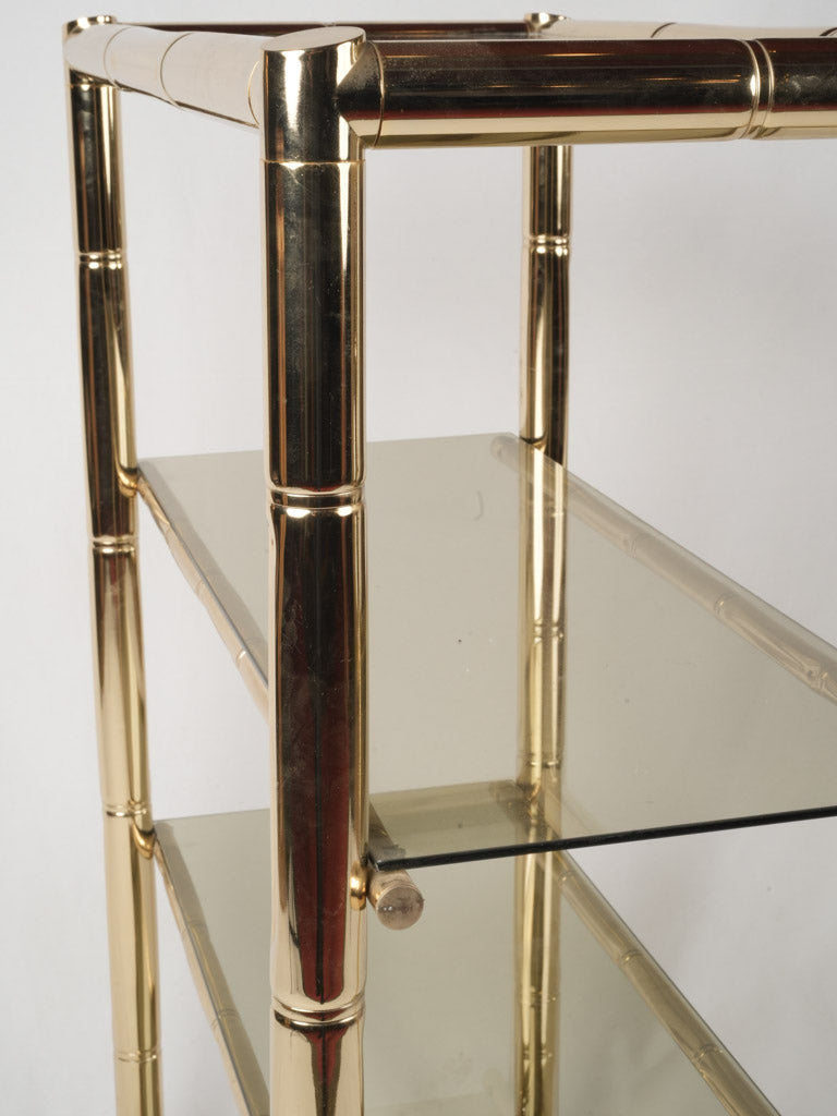 Sophisticated Faux Bamboo Gilt Étagère