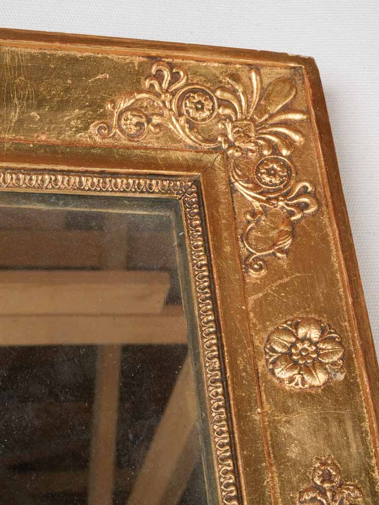 Ornate, gilded, mercury, antique mirror