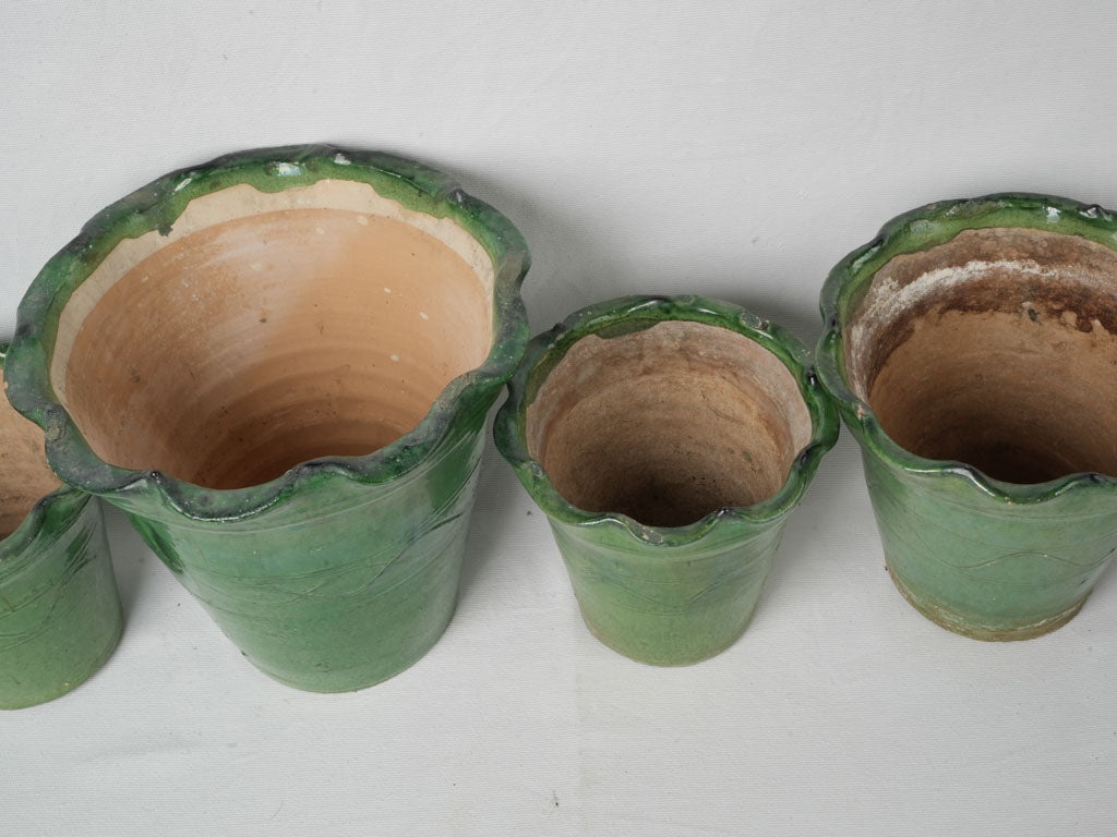 Charming earthenware garden pots