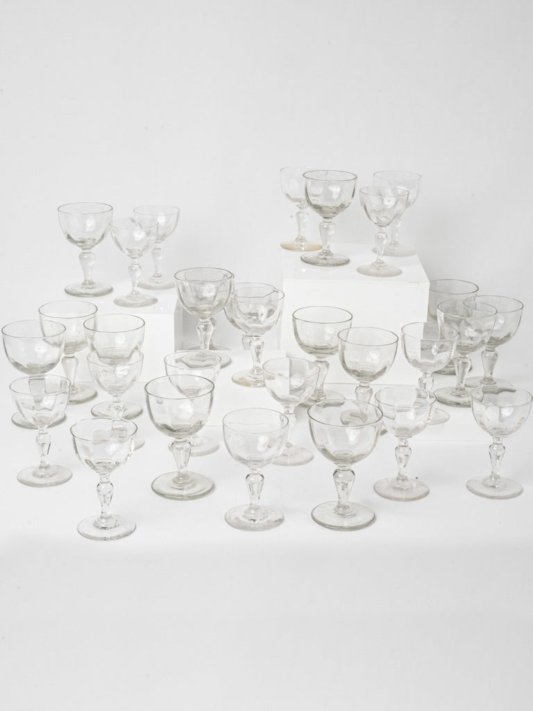 Hand-blown vintage wine glasses