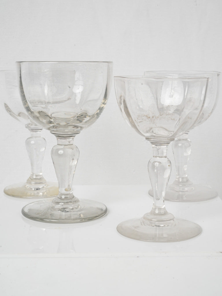 Authentic blown glass stemware