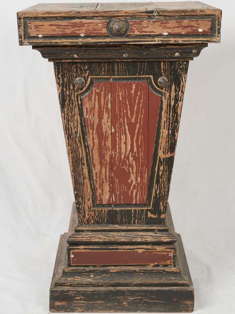 Patina-Rich Classical Wooden Pedestals