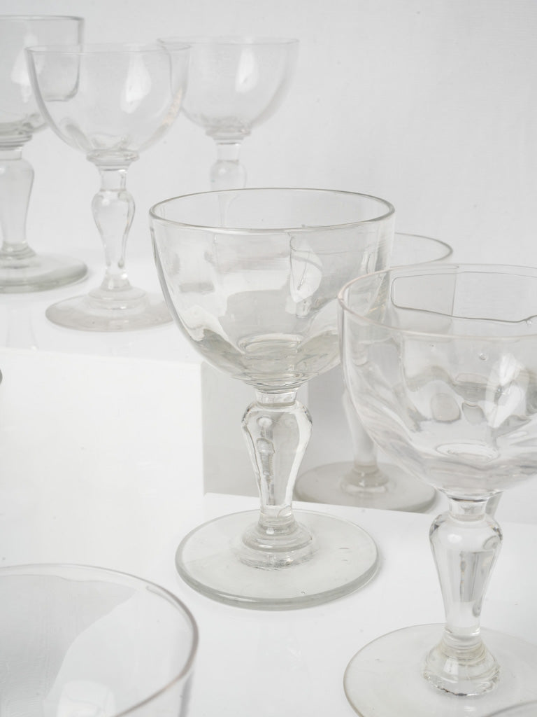 Timeless rippled glass stemware