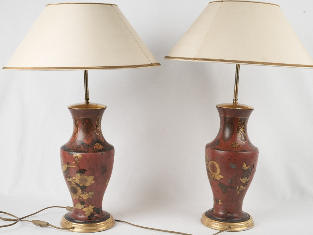 Classic oriental sunflower accent lamps