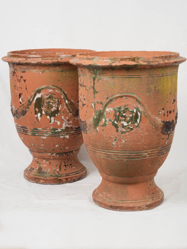 Antique Anduze terracotta vases