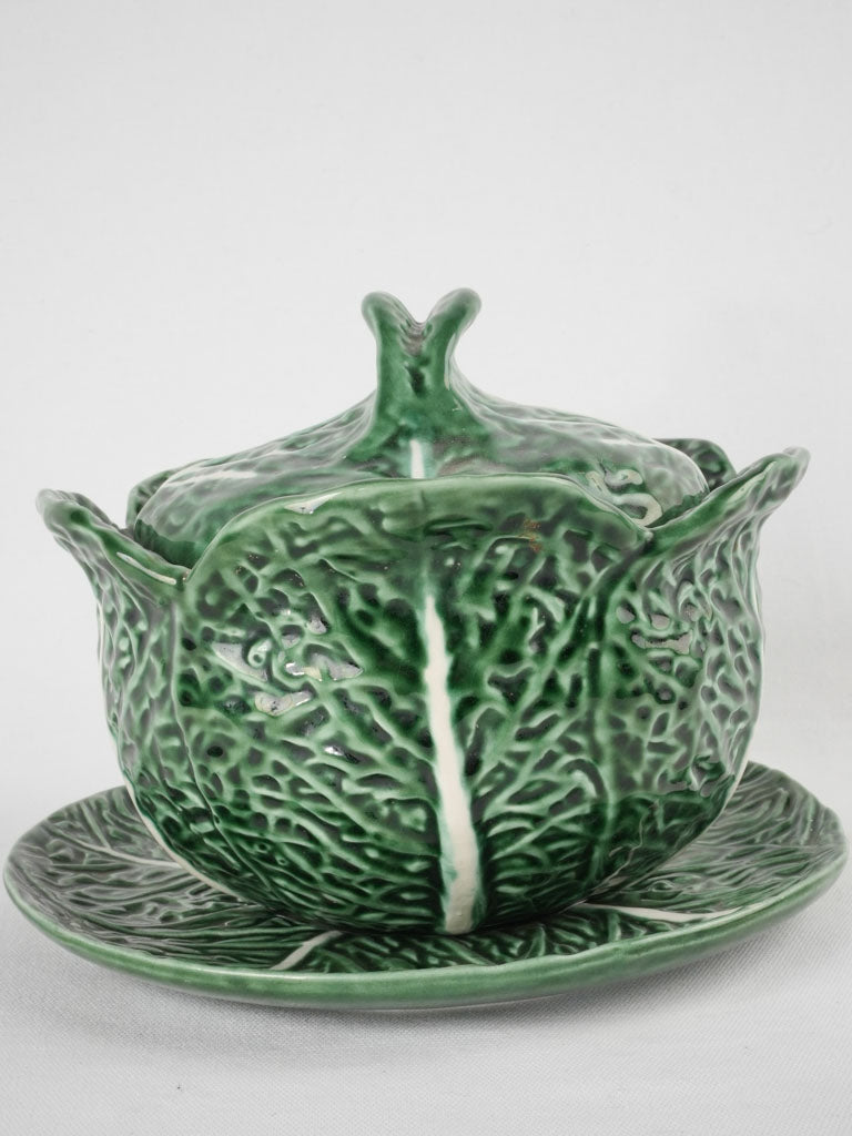 Classic European majolica salad tureen