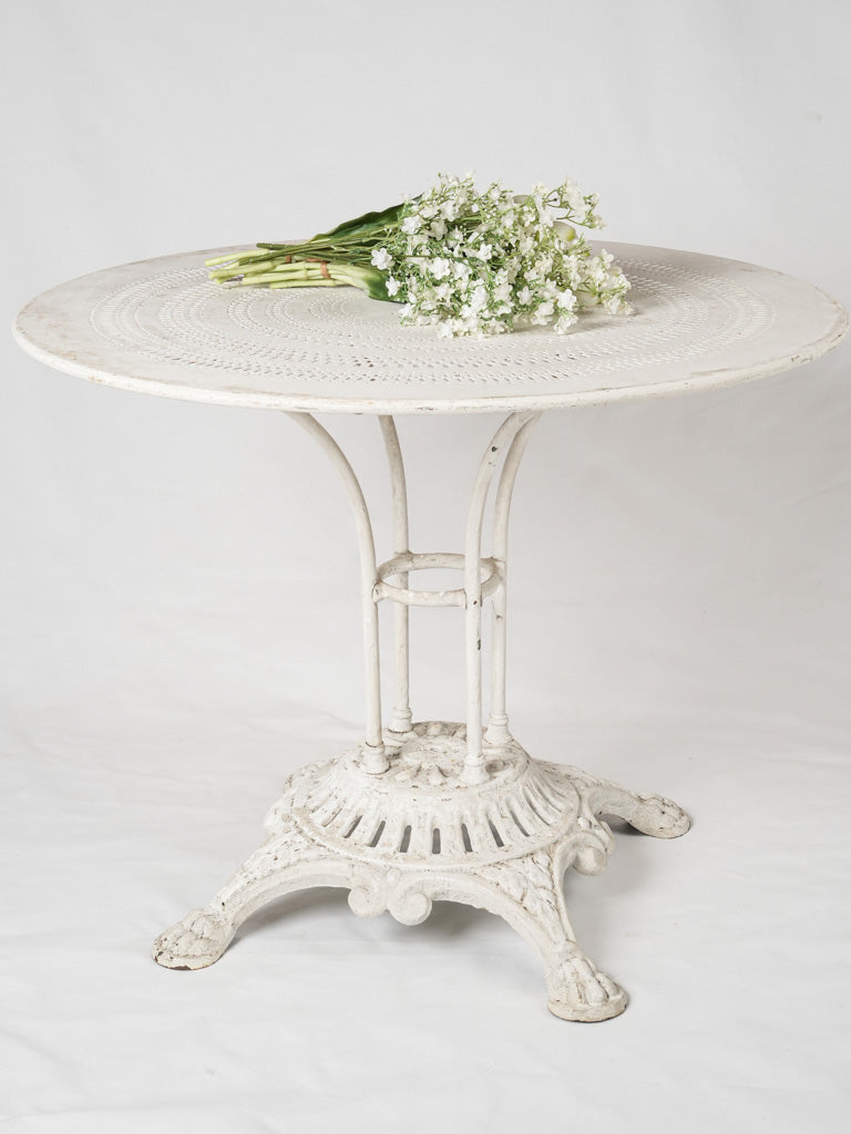 Elegant vintage round terrace table