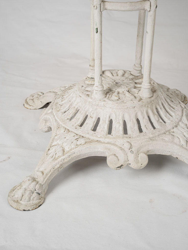 Distinctive weathered round garden table