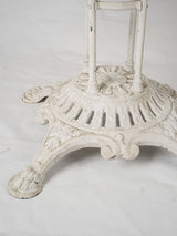 Distinctive weathered round garden table