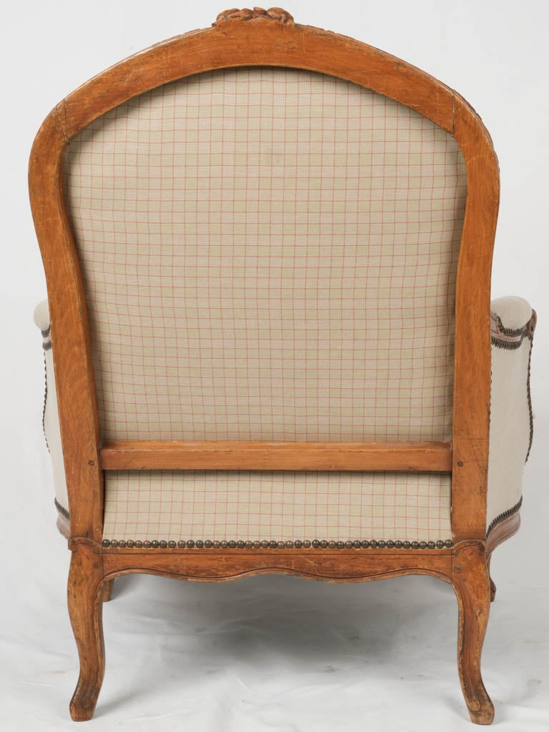 French Beechwood Carved Bergère Armchairs