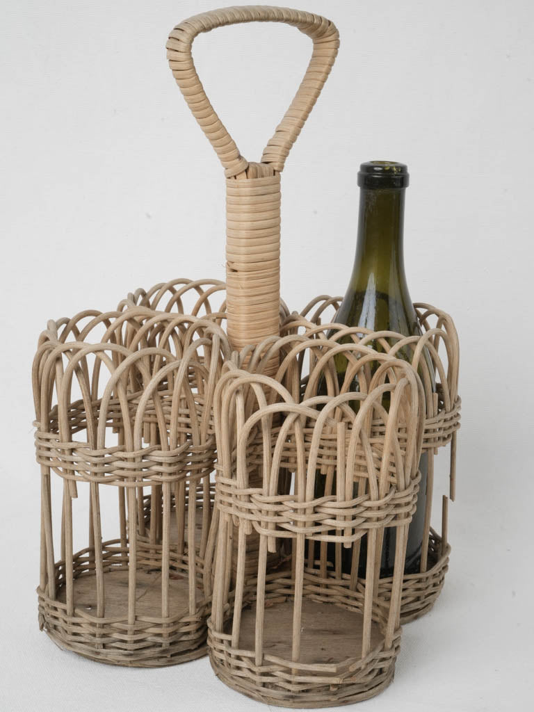 Rustic Handcrafted Wicker Bottle Holder