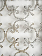 Aged silver patina garden gates