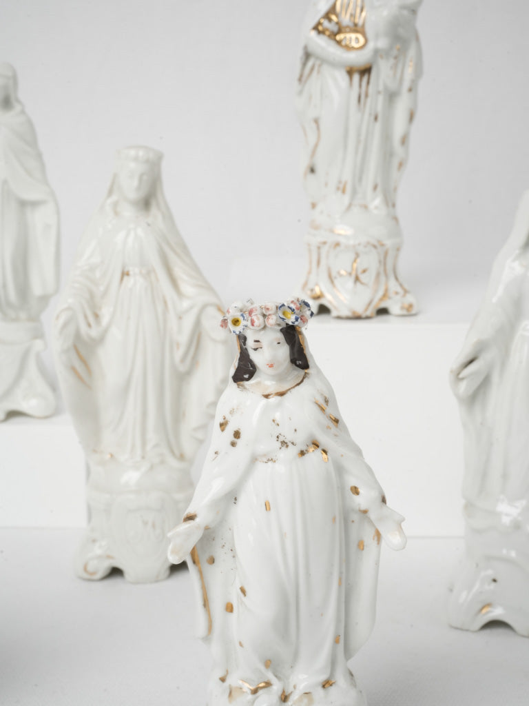 Intricate detailing Marian sculpture  