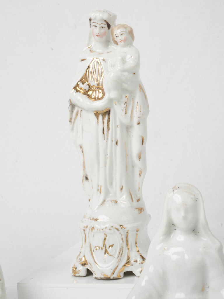 Elegant 19th-century devotional statue  