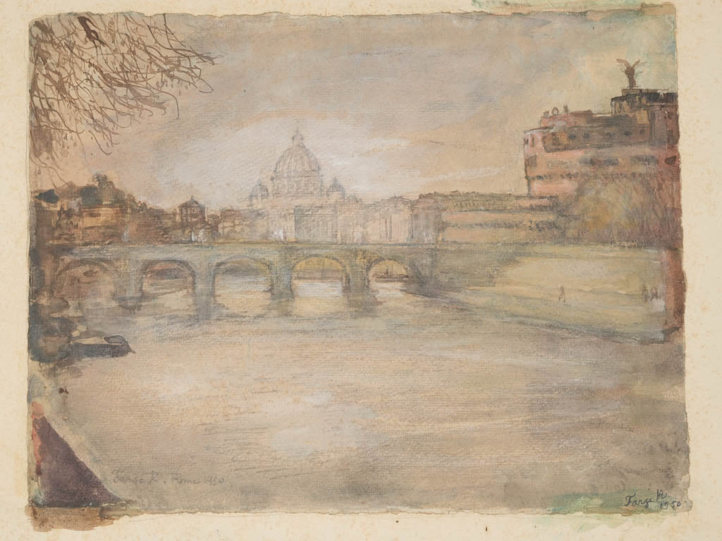 French rustic pastel artwork Vatican