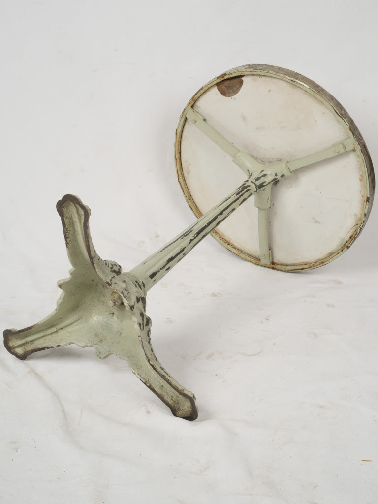 Beautiful vintage embossed enamel cast iron table